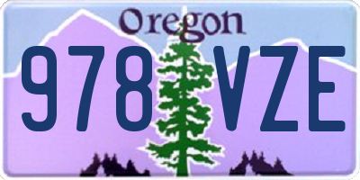 OR license plate 978VZE