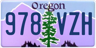 OR license plate 978VZH