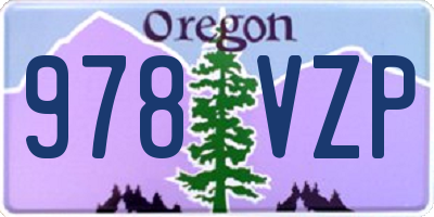 OR license plate 978VZP