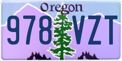 OR license plate 978VZT