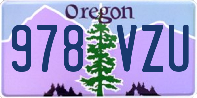 OR license plate 978VZU