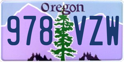 OR license plate 978VZW