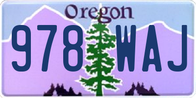 OR license plate 978WAJ
