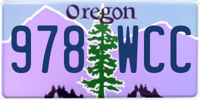 OR license plate 978WCC