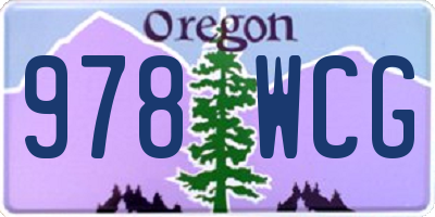 OR license plate 978WCG