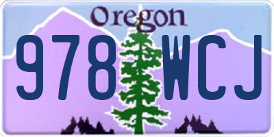 OR license plate 978WCJ