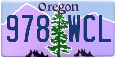 OR license plate 978WCL