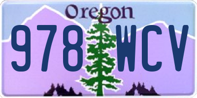 OR license plate 978WCV