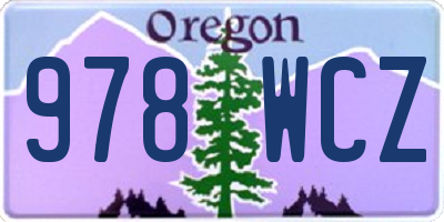 OR license plate 978WCZ