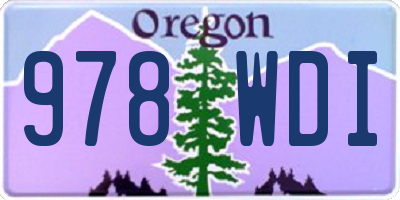 OR license plate 978WDI