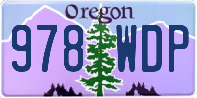OR license plate 978WDP