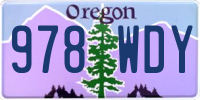 OR license plate 978WDY
