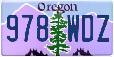 OR license plate 978WDZ