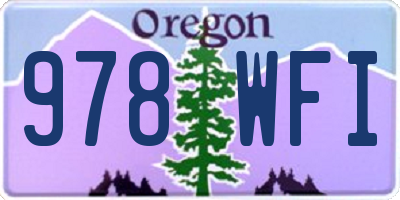 OR license plate 978WFI