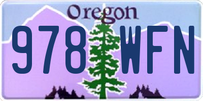 OR license plate 978WFN