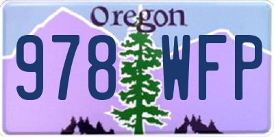OR license plate 978WFP