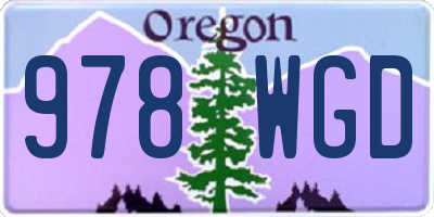 OR license plate 978WGD