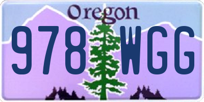 OR license plate 978WGG