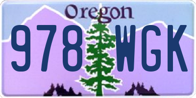 OR license plate 978WGK