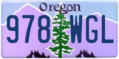 OR license plate 978WGL
