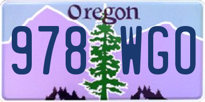 OR license plate 978WGO