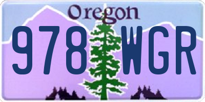 OR license plate 978WGR