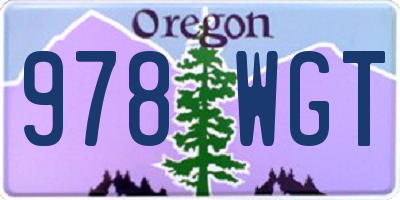 OR license plate 978WGT