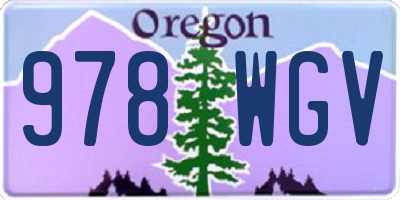 OR license plate 978WGV