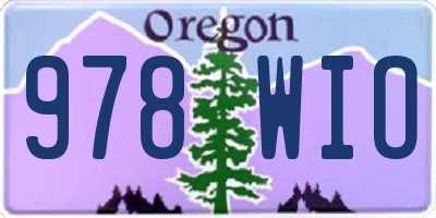OR license plate 978WIO