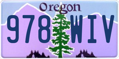 OR license plate 978WIV