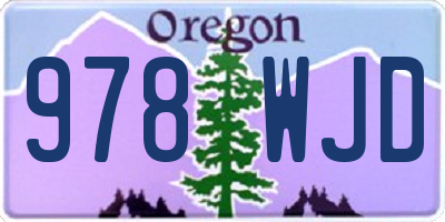 OR license plate 978WJD
