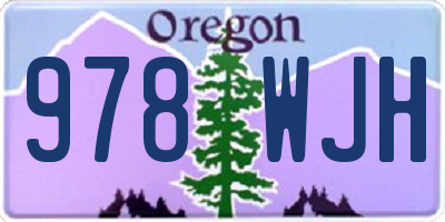OR license plate 978WJH
