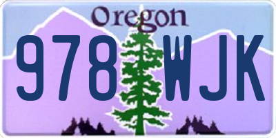 OR license plate 978WJK