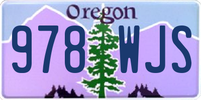 OR license plate 978WJS