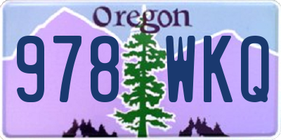 OR license plate 978WKQ