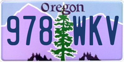 OR license plate 978WKV