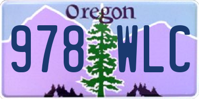 OR license plate 978WLC