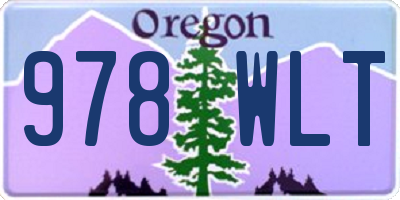 OR license plate 978WLT