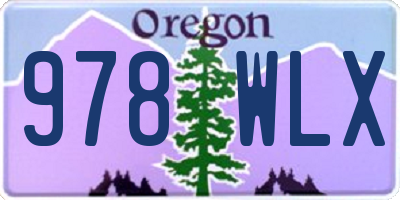OR license plate 978WLX