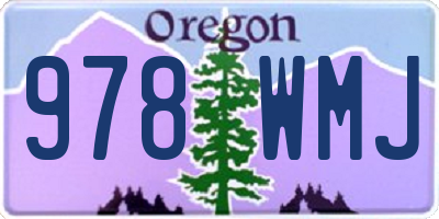 OR license plate 978WMJ