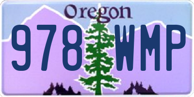 OR license plate 978WMP