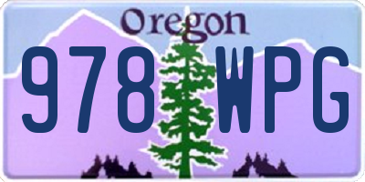 OR license plate 978WPG