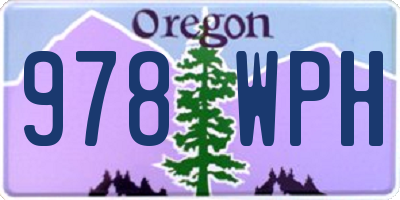 OR license plate 978WPH