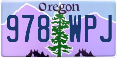 OR license plate 978WPJ