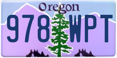 OR license plate 978WPT