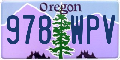 OR license plate 978WPV