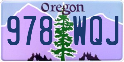 OR license plate 978WQJ