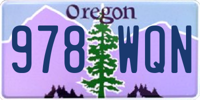 OR license plate 978WQN