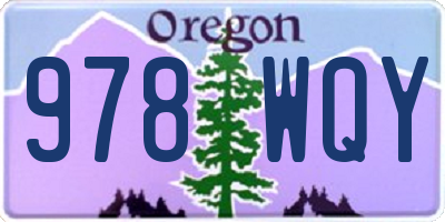 OR license plate 978WQY