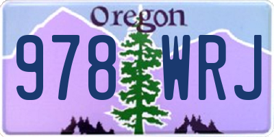 OR license plate 978WRJ